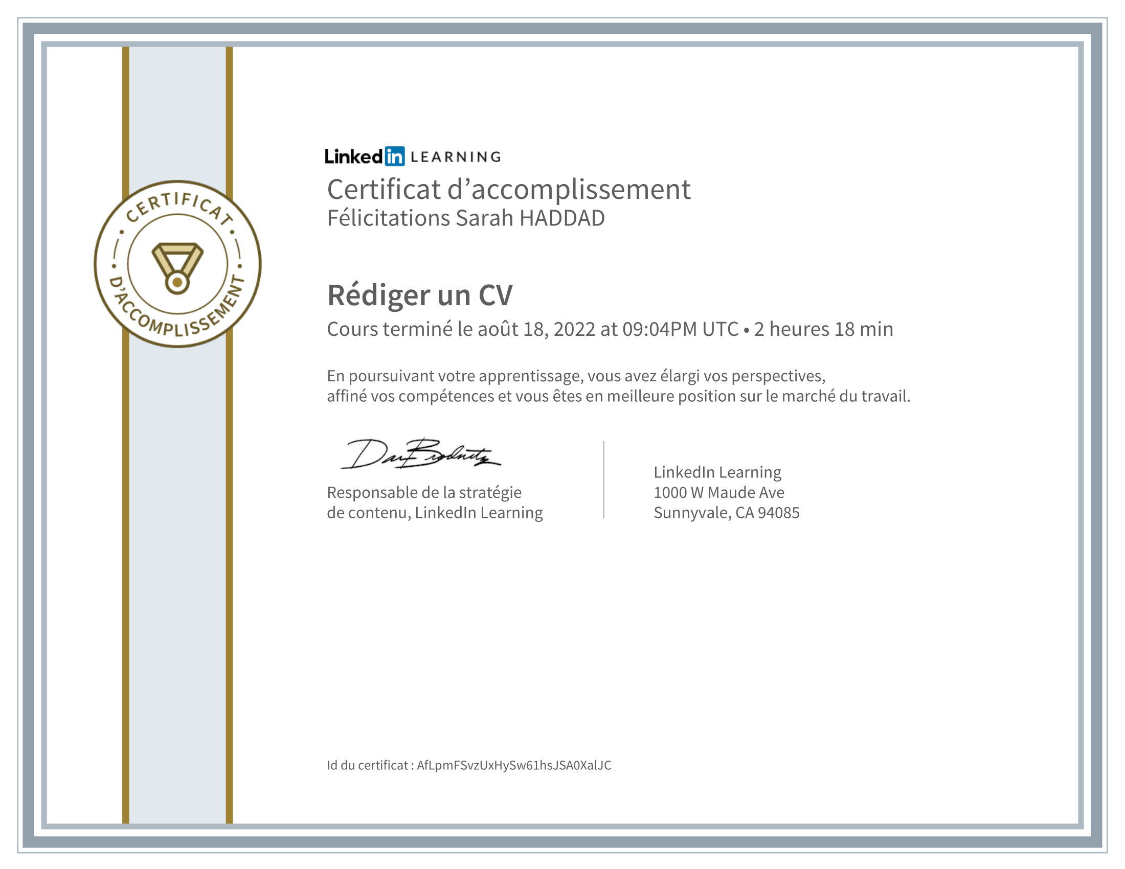 CV Writing Certificate